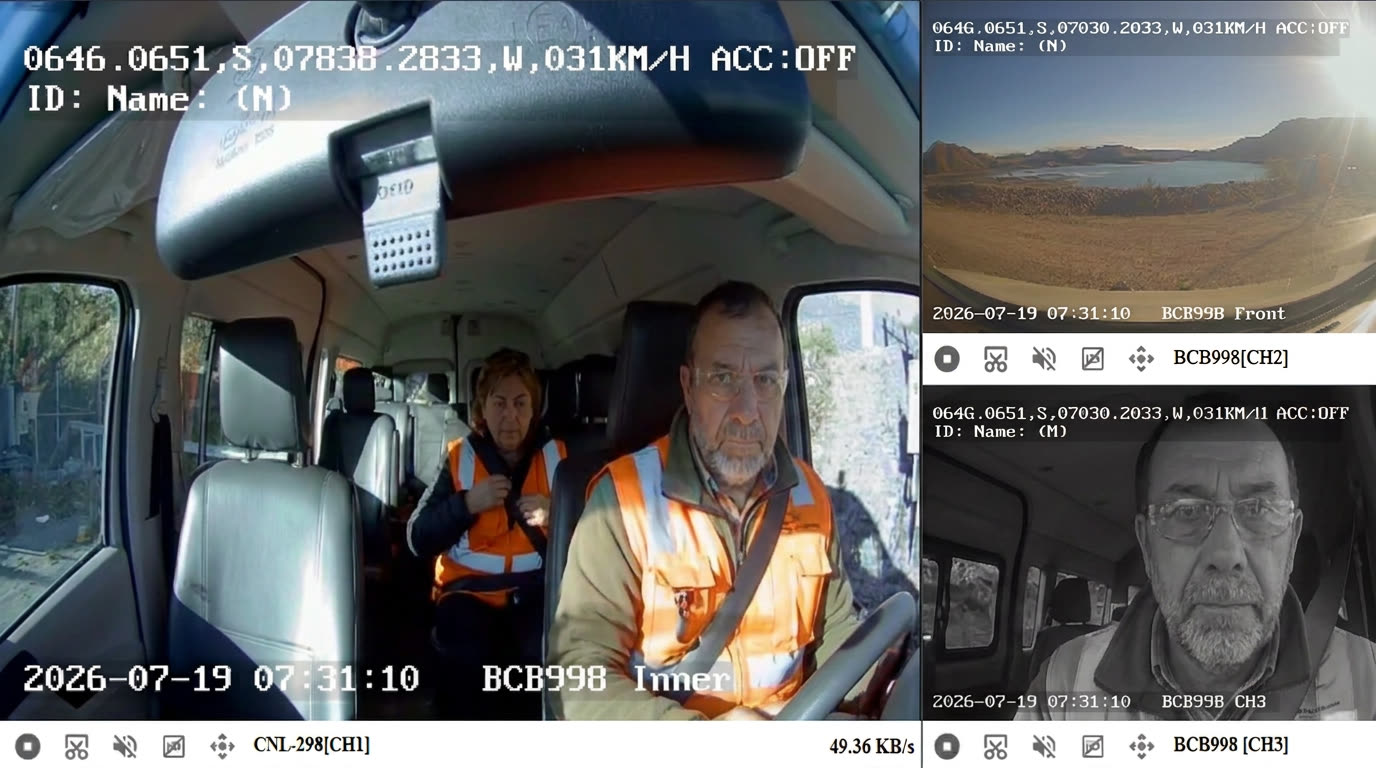 Captura real del sistema MDVR en operación
